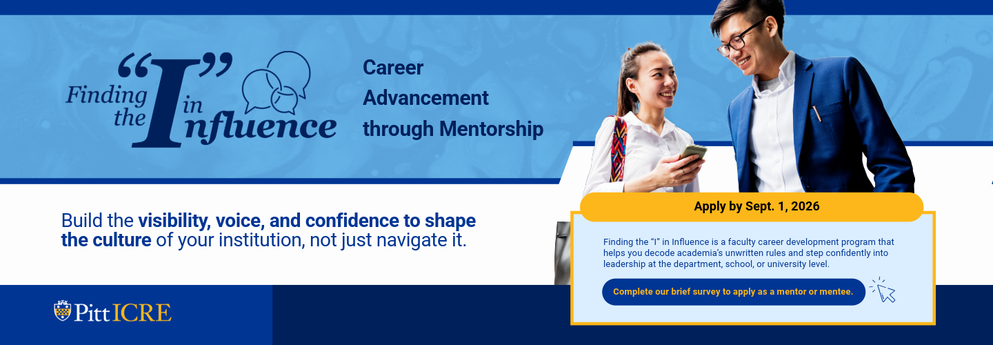 Finding the I in influence - career advancement throguh mentorship. Apply by Sept 1, 2026